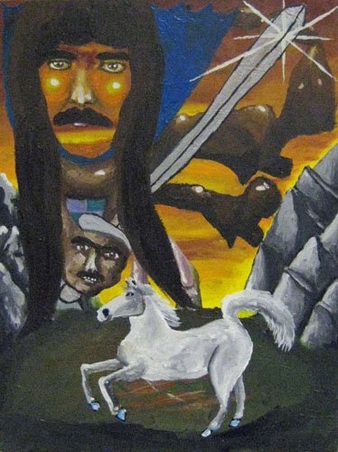 Tony (aus der Serie «jeu et guerre»), Öl auf Leinwand, 2011