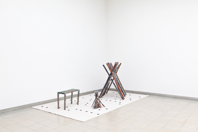 Ausstellungansicht Plattform17 – A Winter School: Oliver Falk, Der Aussenseiter, 2017