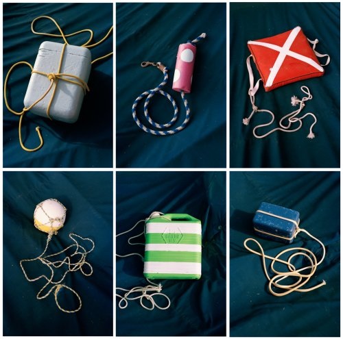 Buoys, found materials, various dimensions, 2014