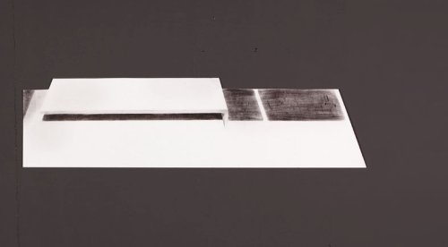 Sans titre, fusain sur papier découpé, 70 x 18 cm, 2008
