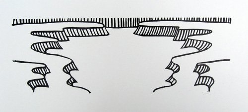 Tsangpo, linogravure sur papier, 2009