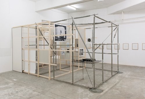 Untiltled Yet (Structure), pine, iron, concrete, forex, stainless steel
(collaboration with the Swiss Ballardian Automobile Club, Ecal), 2012