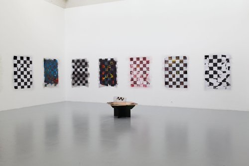 Wagner, 24 silkscreened F4 posters glued on wall, 2012