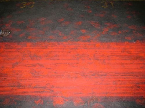 Verlauf, Schlagschnurmarkierung, Pigment (Güterbahnhof Zürich), 2008