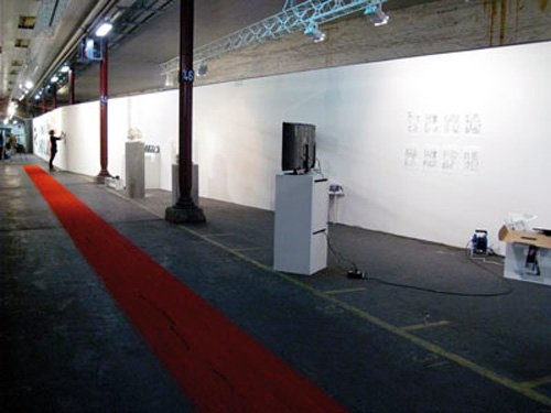 Verlauf, Schlagschnurmarkierung, Pigment (Güterbahnhof Zürich), 2008