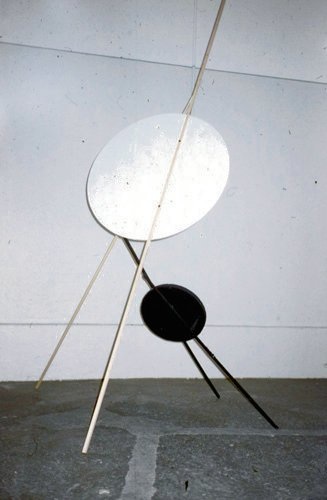 Satellites, Mixed media, 182 × 128 cm (Work destroyed), 2008