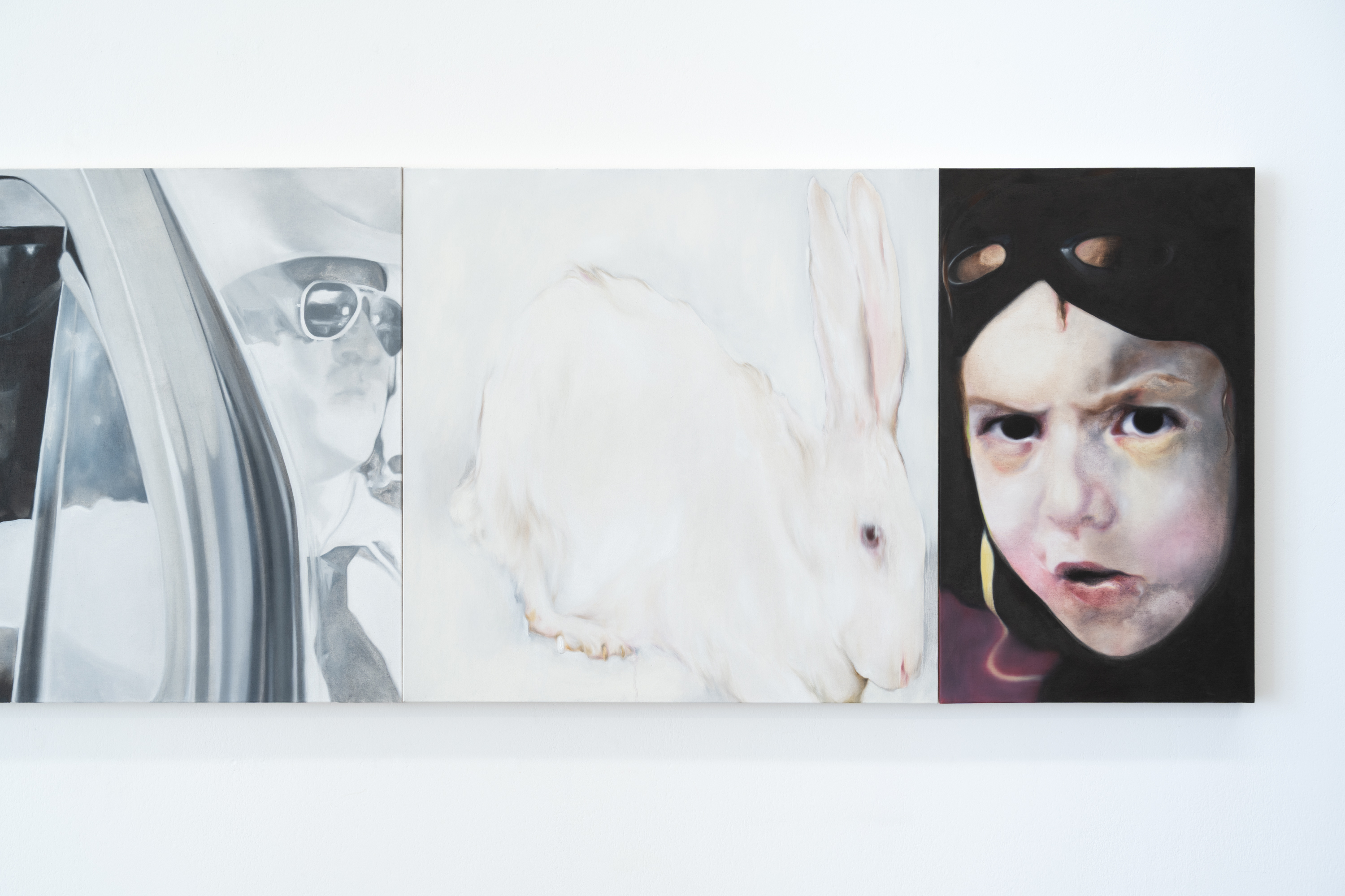 Julie Richard, *Uh.* (Detail), 2025-26. Oil on canvas, 85 × 418 cm. Photo: Finn Curry.