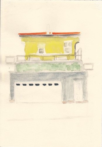 Série no. 5 (5), aquarelle sur papier, 25 x 17 cm, 2009