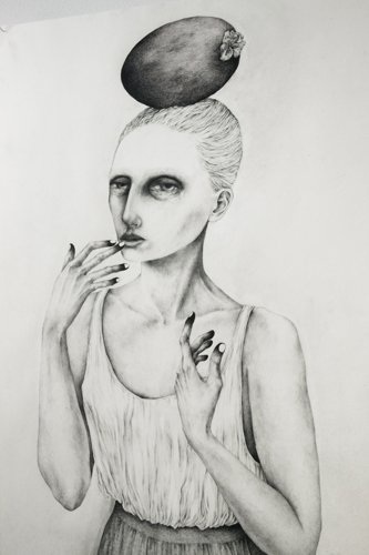 O.T., Buntstift auf Papier, 2008