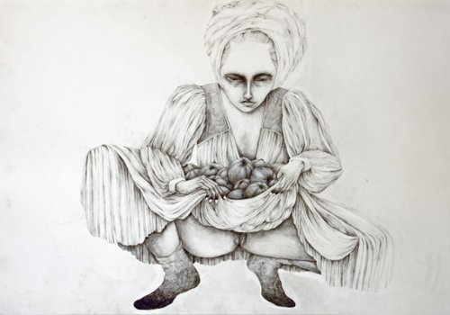 O.T., Buntstift auf Papier, 2008