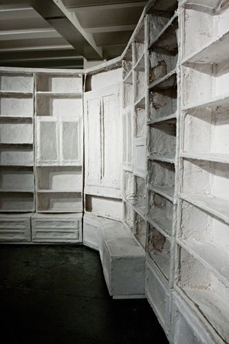 Fassade, Holz, Gips, Jute, Seidenpapier, 2010