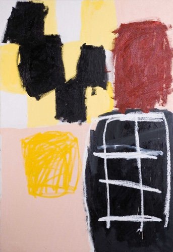 Ohne Titel, Acryl, Öl, Kreide auf Leinwand,
160 x 120 cm, 2009