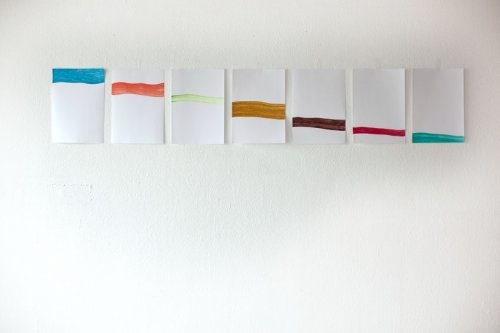 Sieben von sieben Möglichkeiten, Papier, Filzstift, 150 x 21cm, 2011