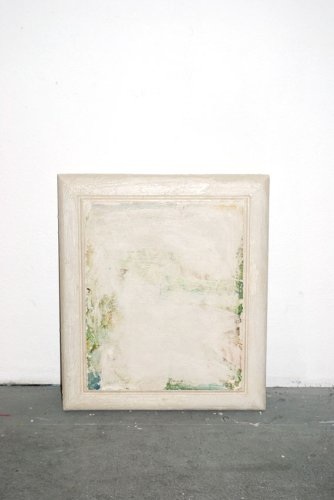 Landschaft, Gips, Farbrückstände, 48 x 56.5 x 3.5 cm , 2009